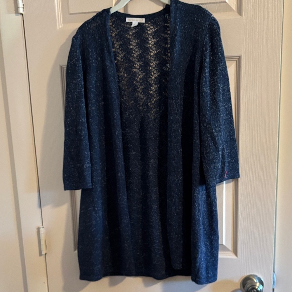 Westport Dark Blue Open-Front Cardigan - Picture 1 of 3